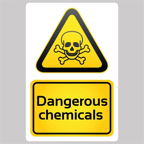 Dangerous Chemicalsblue Side Studio Safety Sign For Business