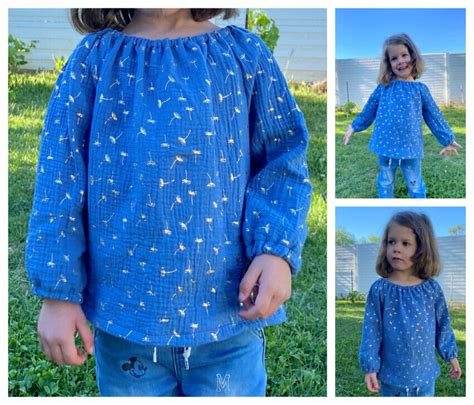 Long Sleeve Peasant Top For Little Girls Free Pattern I Can Sew This