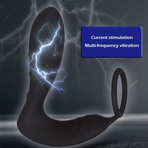 Electric Shock Male Prostate Massager Wireless Remote Anal Plug Vibrator Silicone Vibrating Butt
