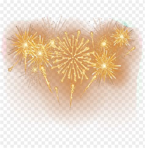 Gold Fireworks On A Transparent Background With No Background Hd Png