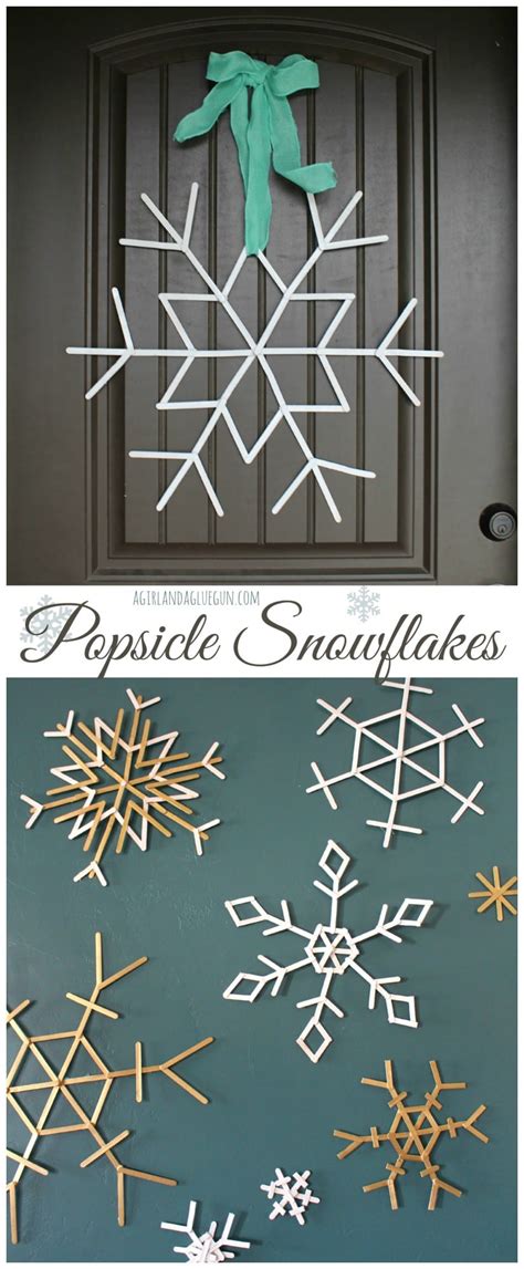 Popsicle Sticks Snowflakes Christmas Decor Diy Christmas Crafts