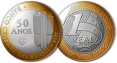 Moneda De 1 Real Por Los 50 Años Del Banco Central De Brasil Numismatica Visual