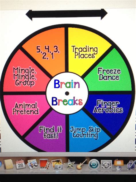 Brain Breaks Like The Idea Of Using A Spinning Wheel But Also Like