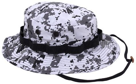 City Digital Camouflage Boonie Hat Black White Camo Bucket Hats W