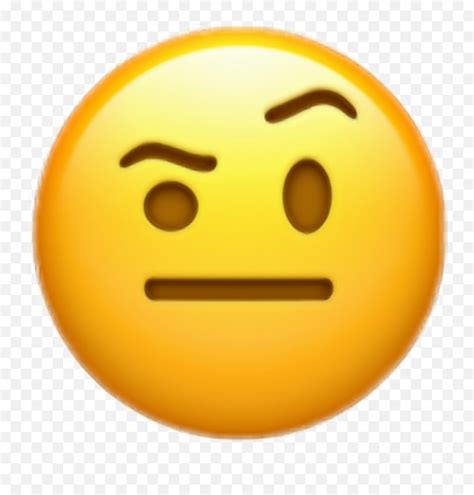 Serious Emoji Iphone Iphonex Sticker Straight Face Emojiimage Emoji