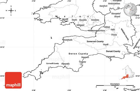 We can create the map for you! Blank Simple Map of South West