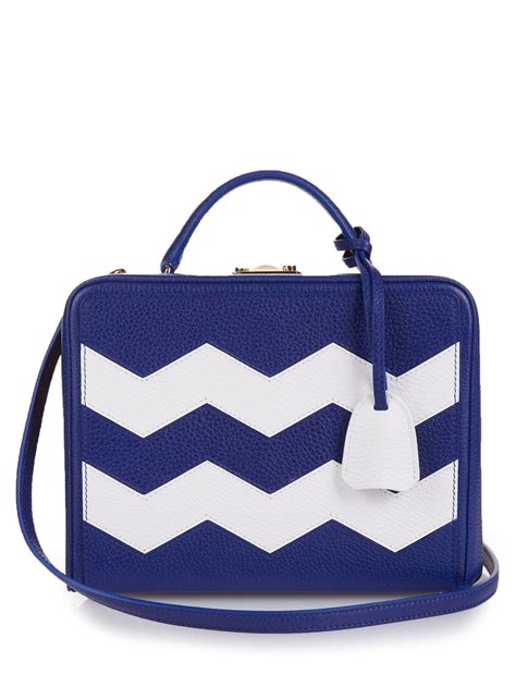 Check spelling or type a new query. Grace chevron-striped leather and rattan box bag | Mark ...