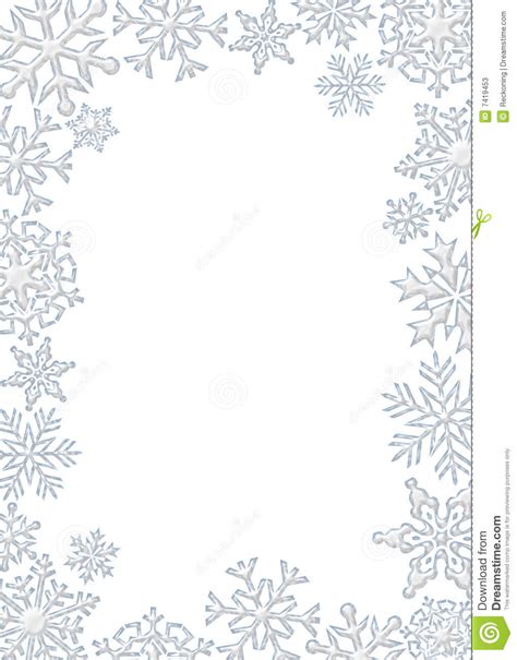 40 Snowflake Border Clipart Images Alade