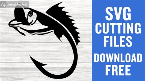 Fish On A Hook Svg Cut Files Free Crafter Svg File For Cricut Sexiz Pix