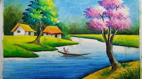 Easy Oil Pastel Scenery Drawing For Beginnersstep By Stephow To Draw