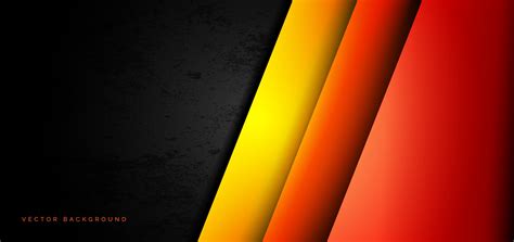 Abstract Template Red Orange Yellow Overlapping Layers On Grunge