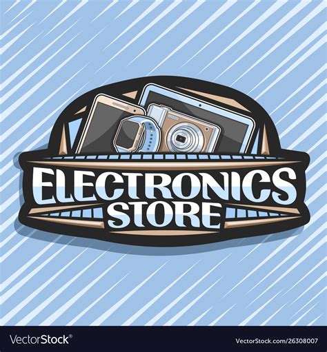 Logo For Electronics Store Royalty Free Vector Image