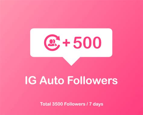 The fastest way to get thousands of real followers. Buy 500 Instagram Auto Followers 7 days subscription ...
