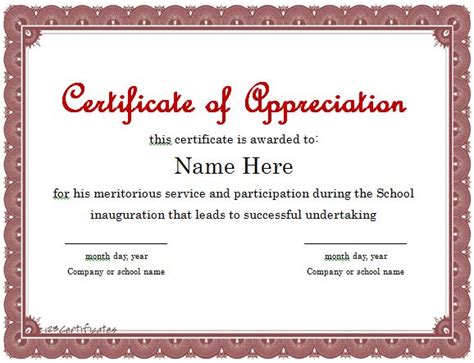 10 Certificate Of Appreciation Template Free Download