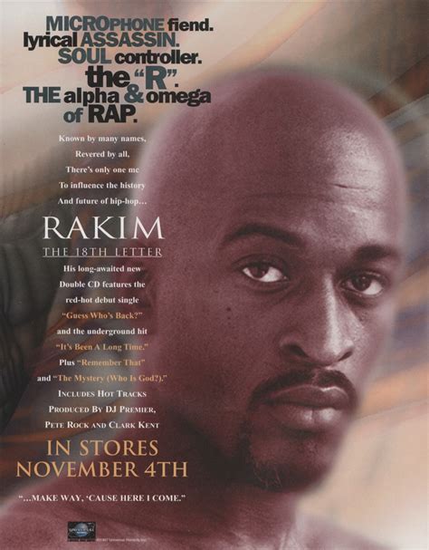 Hiphop Thegoldenera Album Review Rakim The 18th Letter 1998