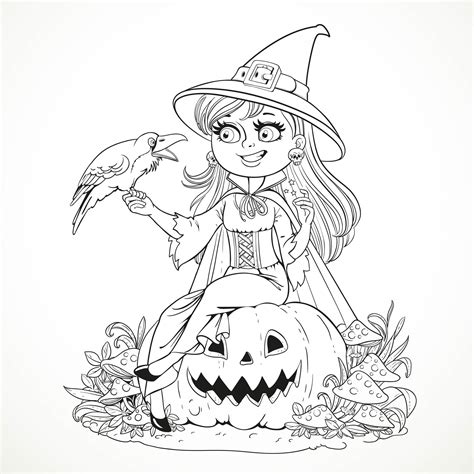 Pretty Witch Coloring Pages At Getdrawings Free Download