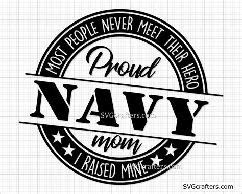 Proud Navy Mom Svg Army Svg Navy Wife Svg Military Svg Us Etsy