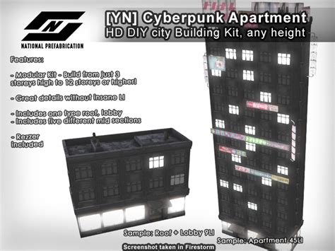 Second Life Marketplace Yn Cyberpunk Apartment Highrise And City