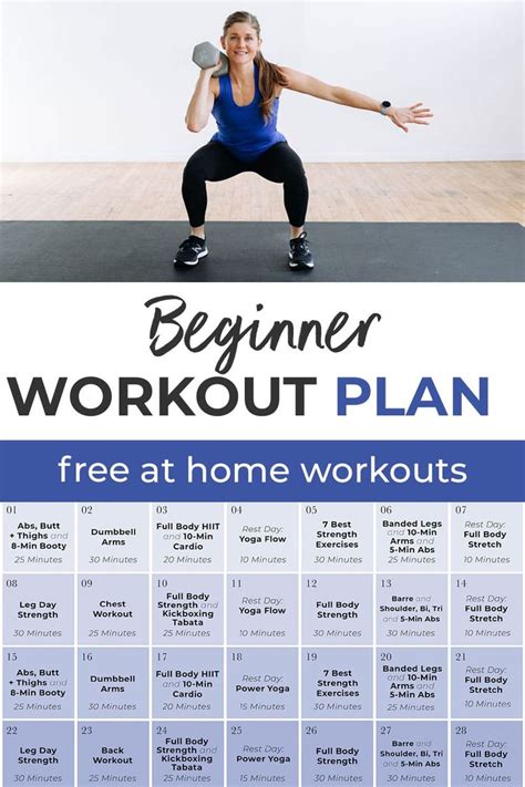 30 Day Beginner Workout Plan Videos Nourish Move Love Workout Plan For Beginners Workout