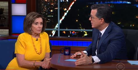 Nancy Pelosi Defends Impeachment Vote In Stephen Colbert Interview