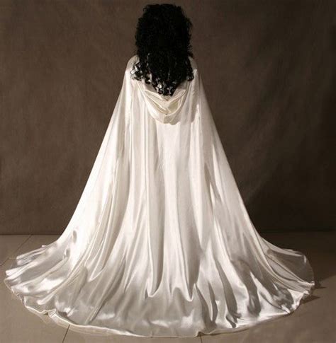 White Satin Cape Cloak Medieval Renaissance Wedding Costume Custom Any Colour From Hot Shop 79