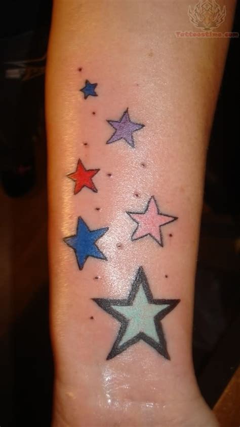 Beautiful star tattoo on foot. 1990Tattoos: Shooting Star Tattoos