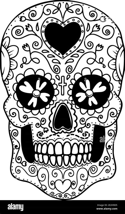 Illustration Of Mexican Sugar Skull Design Element For Logo Emblem