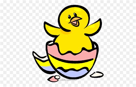 Easter Egg Hatching Royalty Free Vector Clip Art Illustration Chick