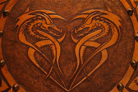 The Dragonheart Targe Leather Decor Leather Tooling Patterns