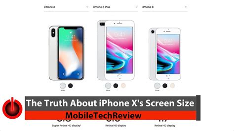 The iphone 8 and 8 plus feature glass bodies that enable wireless charging, faster a11 processors, upgraded cameras, and true tone displays. The Truth About iPhone X's Screen Size - YouTube