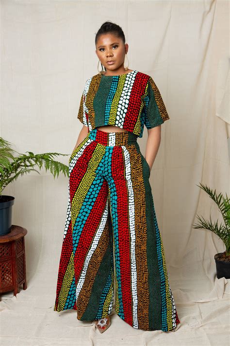 African 2 Piece Set, African Pants and Top, African Clothing, African
