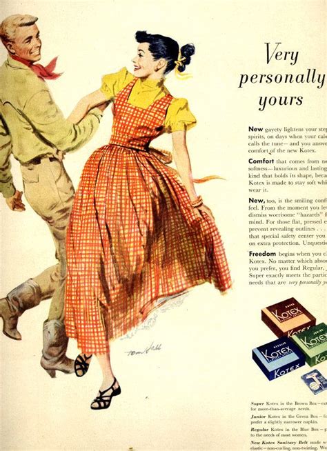 Vintage Square Dance 1950 Advertisement Kotex 1295 Via Etsy 1950
