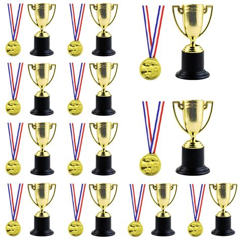 Buy Twdrer24pcs Mini Trophies And Awards Set12pcs 4 Inch Gold Plastic
