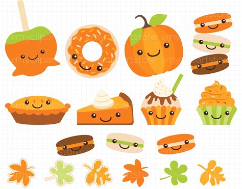 Pumpkin Spiced Cute Fall Clipart Fall Clip Art Clip Art Cupcake