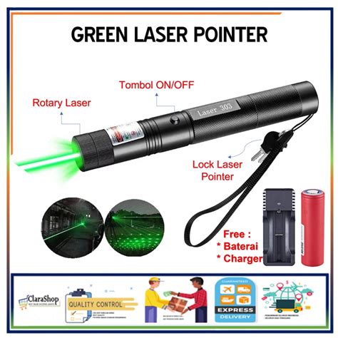 Jual Green Laser Pointer 303 Laser Hijau Jarak Jauh Shopee Indonesia