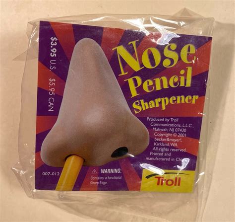 Nose Pencil Sharpener Joke And Gag School Supplies Unused 2001 Ebay