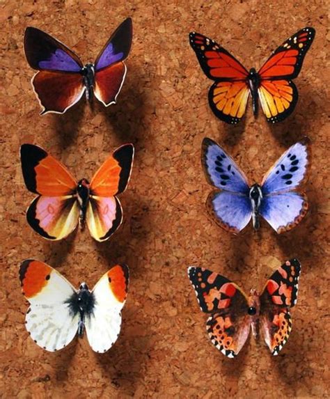 Butterfly Push Pin Paper Craft Diy Butterfly Paper Butterflies Diy