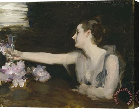 John Singer Sargent Madame Gautreau Drinking A Toast Stretched Canvas