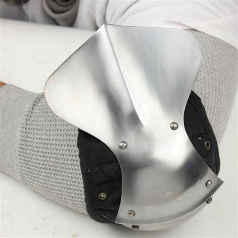 Medieval Rounded Polished Steel Elbow Armor