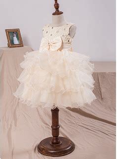 Stomach sitting challenge part 3. Ball Gown Knee-length Flower Girl Dress - Organza/Lace ...