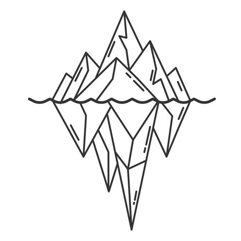 Iceberg Icon In Outline Style Vector Illustration 2928027 Vector Art