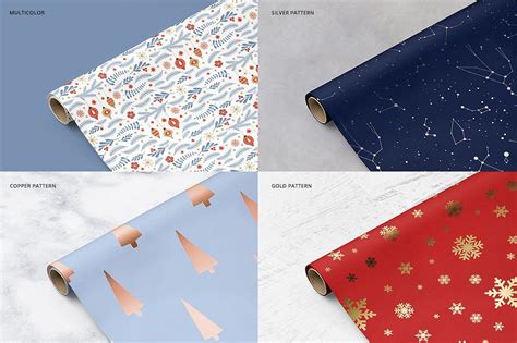 gift wrapping paper mockup set gift wrapping paper paper mockup graphic design portfolio print