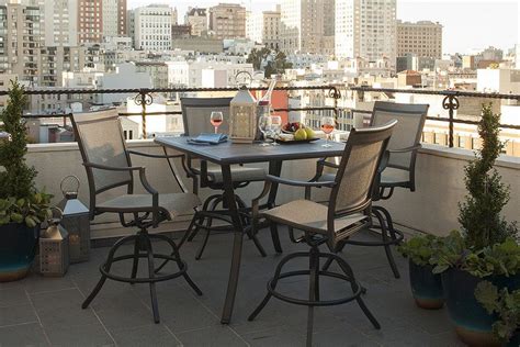 Harriet 5pc Balcony Height Dining Set Patio Dining Furniture Patio