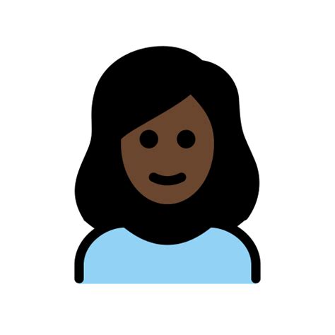 👩🏿 Mujer Tono De Piel Oscuro Emoji