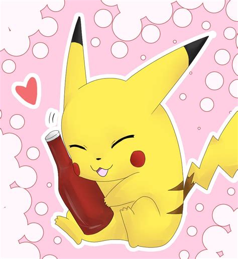 Pikachu Loves Ketchup By Mokonatenshi On Deviantart Pikachu Pikachu Love Cute Pikachu