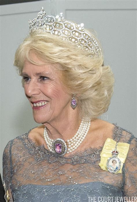 The Duchess Of Cornwall S Pink Topazes The Court Jeweller In Malta In November 2015 C