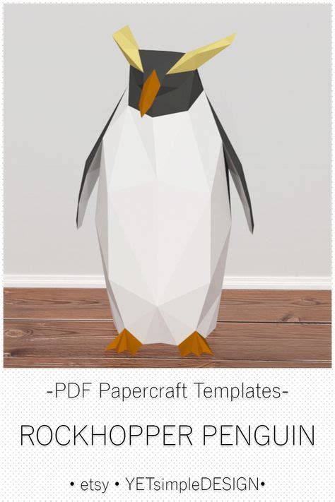 Papercraft Penguin Printable Diy Template Emperor Penguin Diy Images