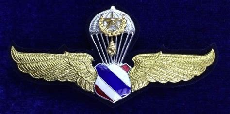 Thailand Air Force Master Parachute Wing Royal Thai Airborne Brevet Pji Parartaf Air Force