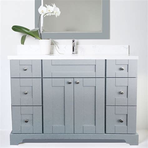 LUKX Bold Damian 42 inch Vanity Cabinet in Grey | The Home Depot Canada
