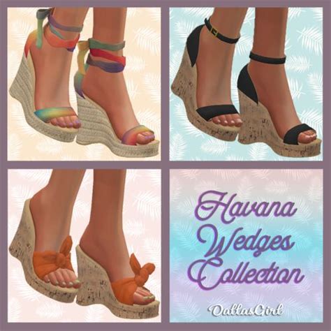 Dallasgirl Havana Wedges Remake I Sims 4 Cc Custom Content Shoes 239